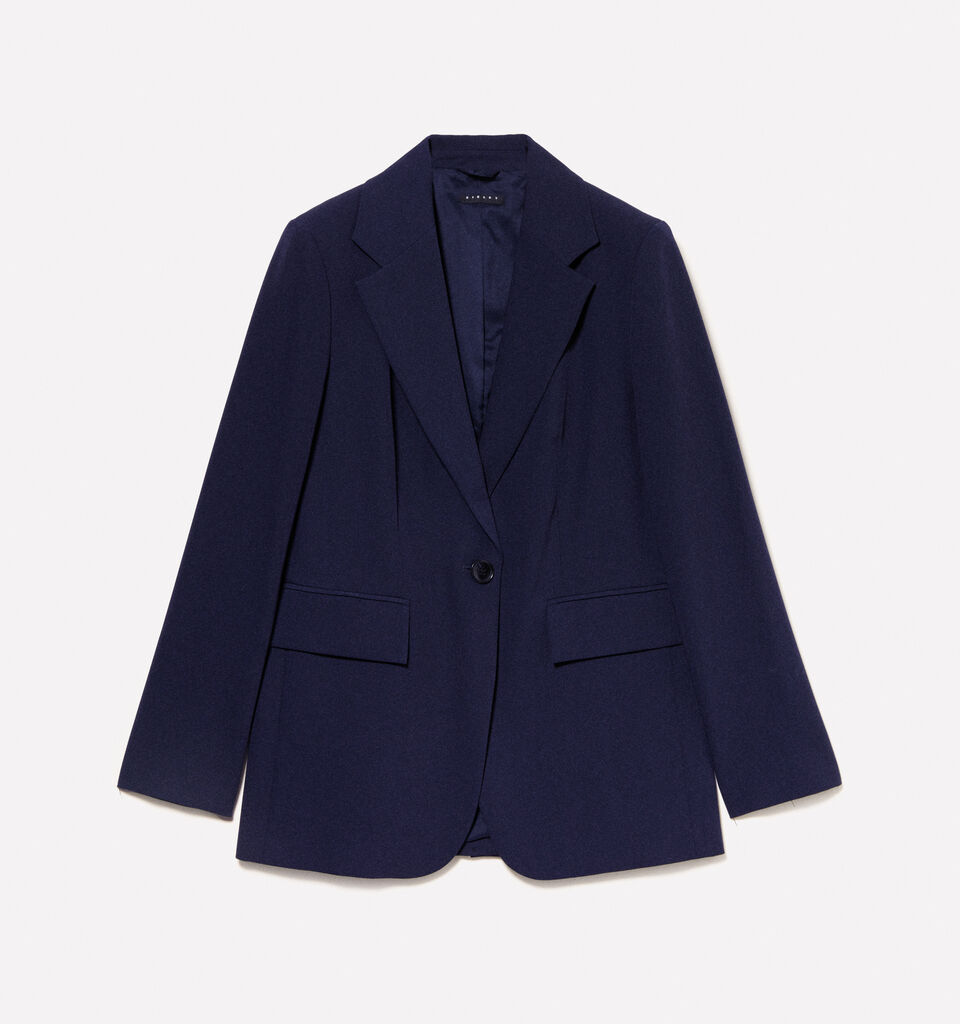 Blazer bleu foncé coupe régulière - blazers pour femme - Bleu Foncé | Sisley image number 4